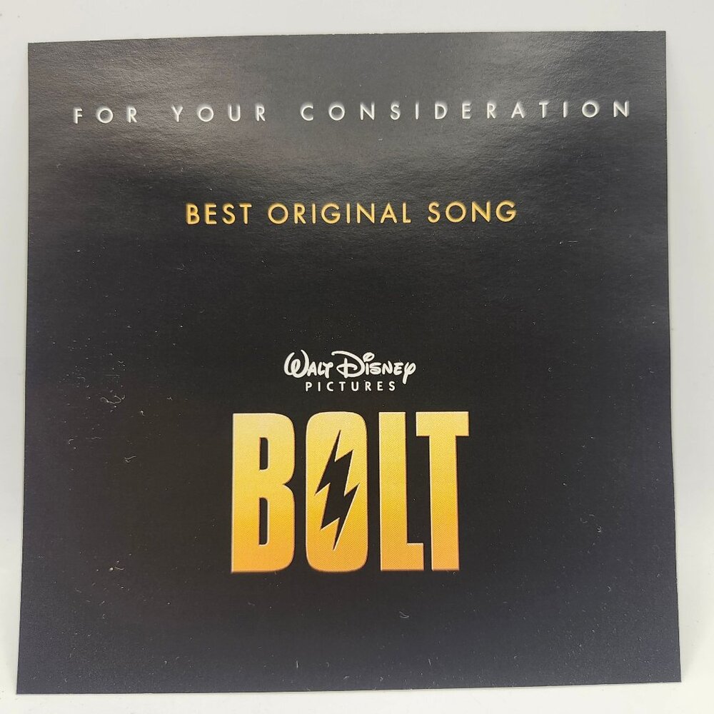 For Your Consideration Best Original Song BOLT Promo CD 2008 Disney Miley Cyrus